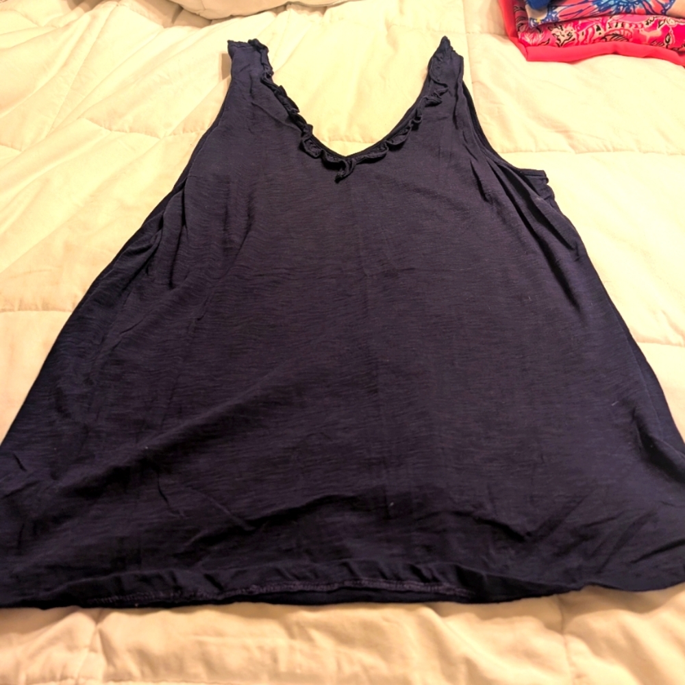 Women's Lilly Pulitzer Navy Blue Tank size L EUC
